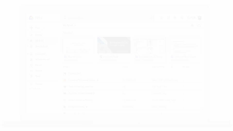 Downloading files from Google Drive web app showing right-click menu with Download option