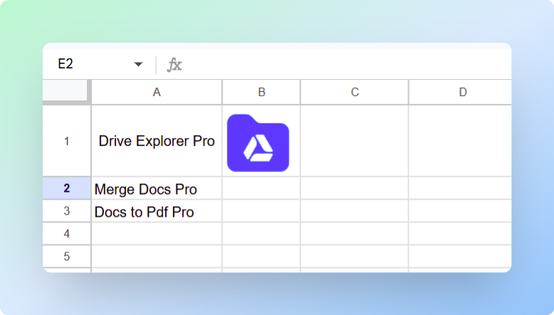 Google Sheets insert image dialog with one Google Drive file selected
