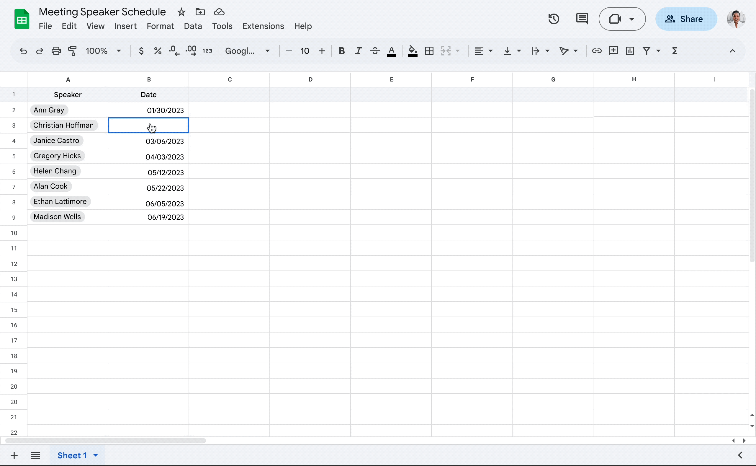 A Google Drive file smart chip inserted in Google Sheets, with a hover card displaying file details.